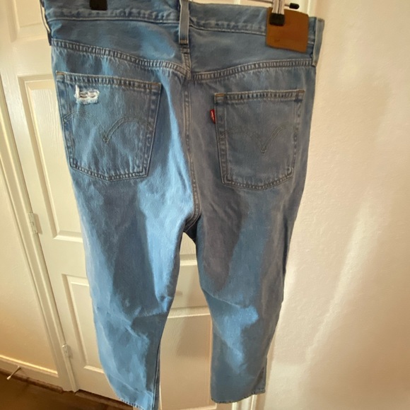 LEVIS 501 CROPPED JEANS MONTGOMERY PATCHED - Picture 3 of 5